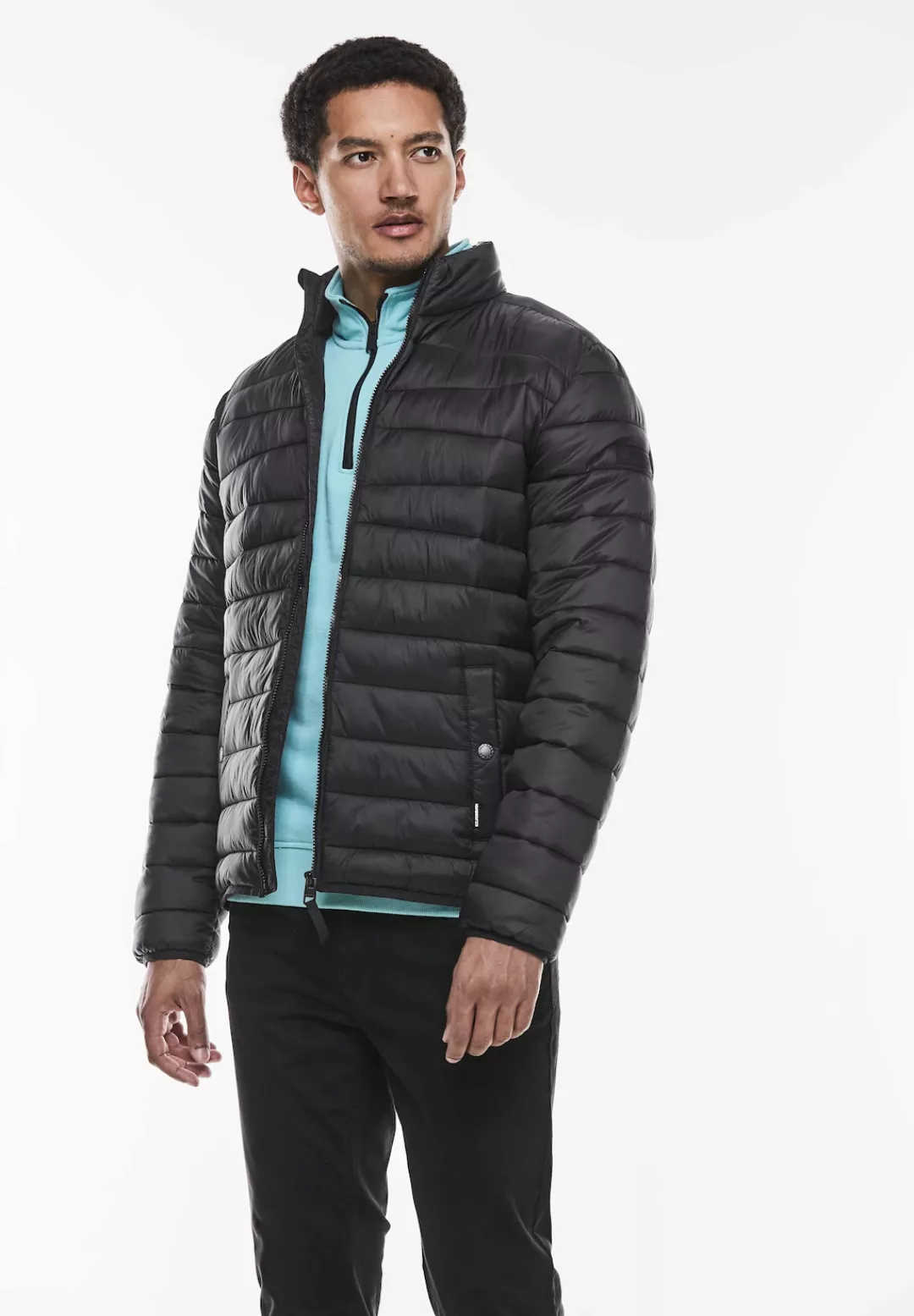 STREET ONE MEN Steppjacke, ohne Kapuze, in Unifarbe günstig online kaufen