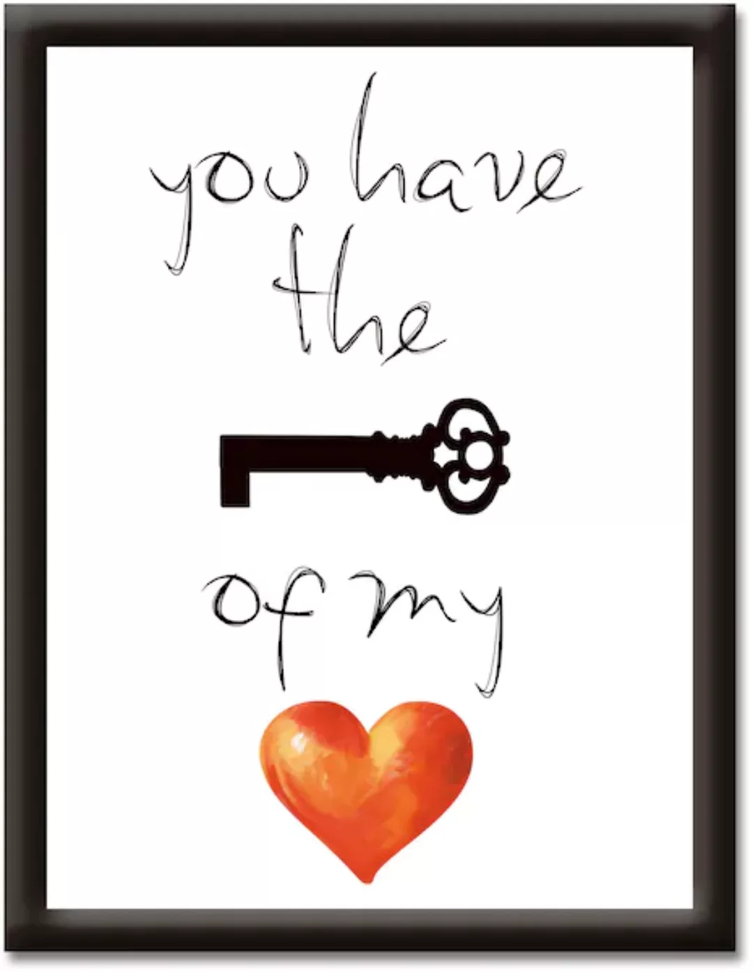 Artland Wandbild "Schlüssel für mein Herz", Sprüche & Texte, (1 St.) günstig online kaufen
