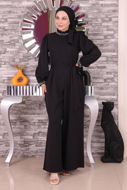 MODAMİHRAM Maxikleid Inci Detailliertes Jumpsuit-Kleid günstig online kaufen