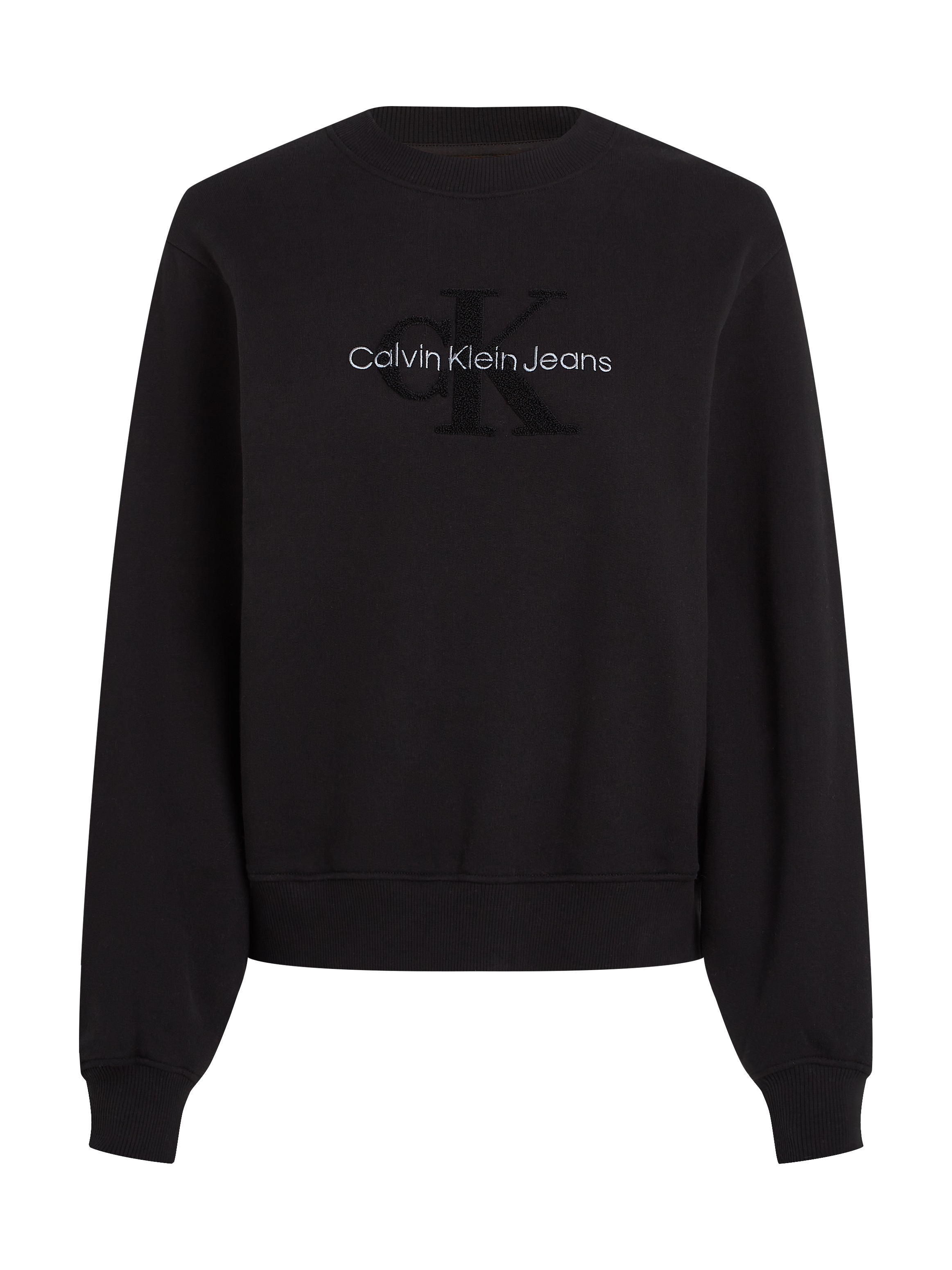 Calvin Klein Jeans Sweatshirt CHENILLE MONOLOGO CREWNECK mit Logostickerei günstig online kaufen