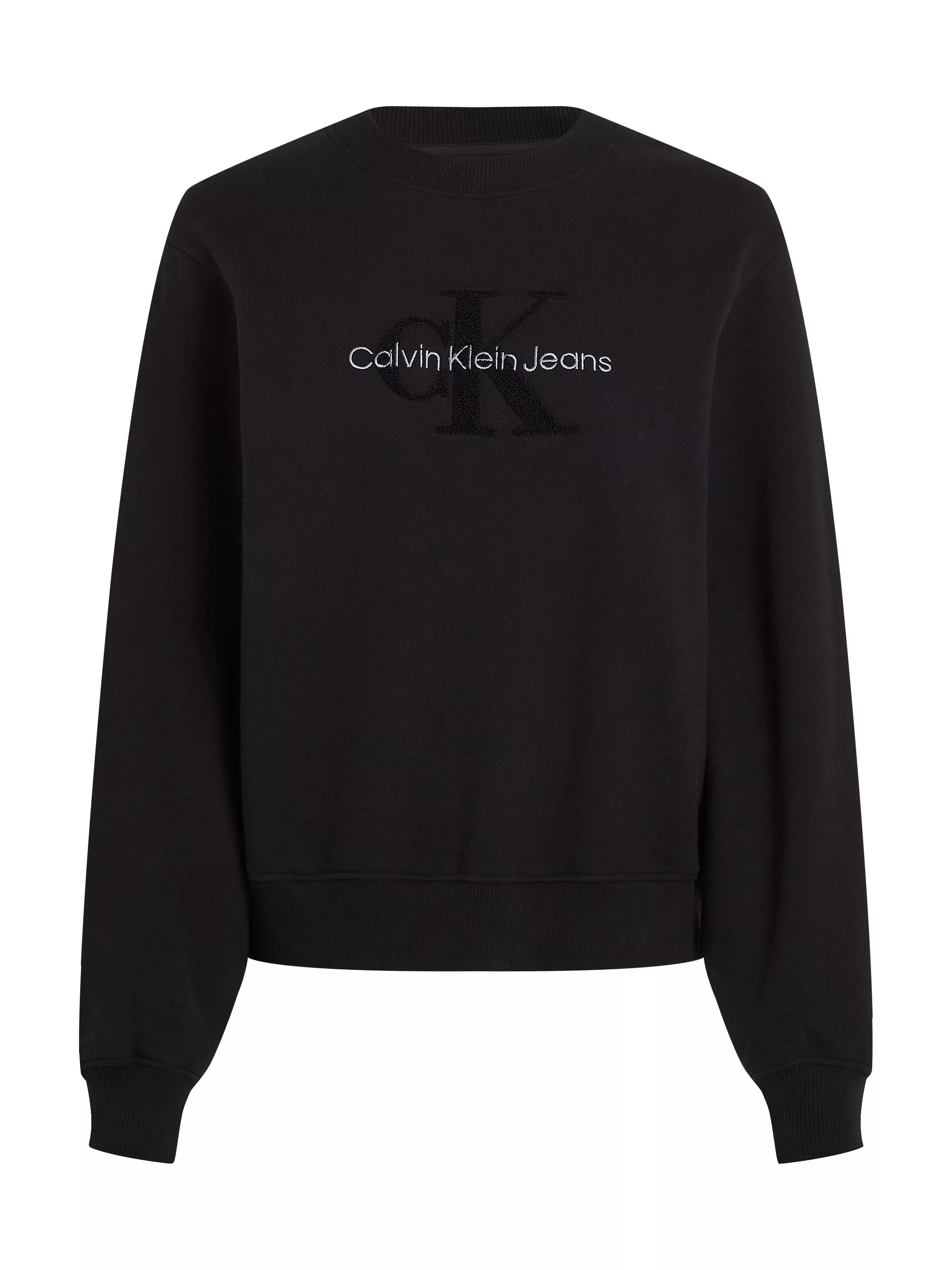 Calvin Klein Jeans Sweatshirt "CHENILLE MONOLOGO CREWNECK", mit Logosticker günstig online kaufen