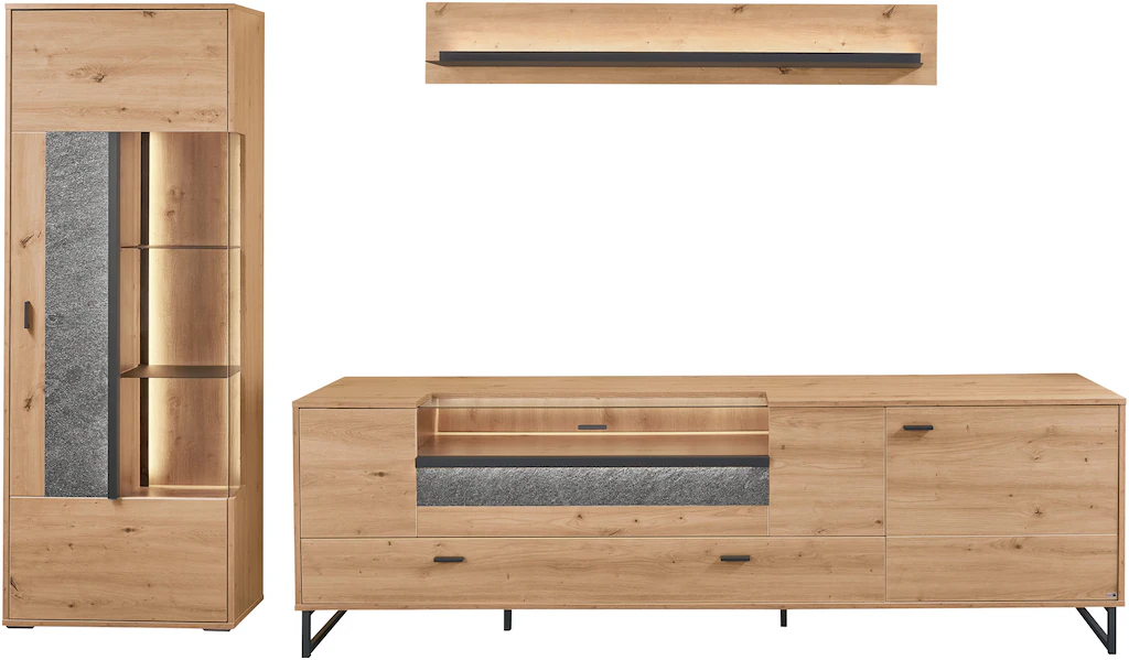 set one by Musterring TV-Wand "Deltona", (3 St.), Zierelemente aus Sandstei günstig online kaufen