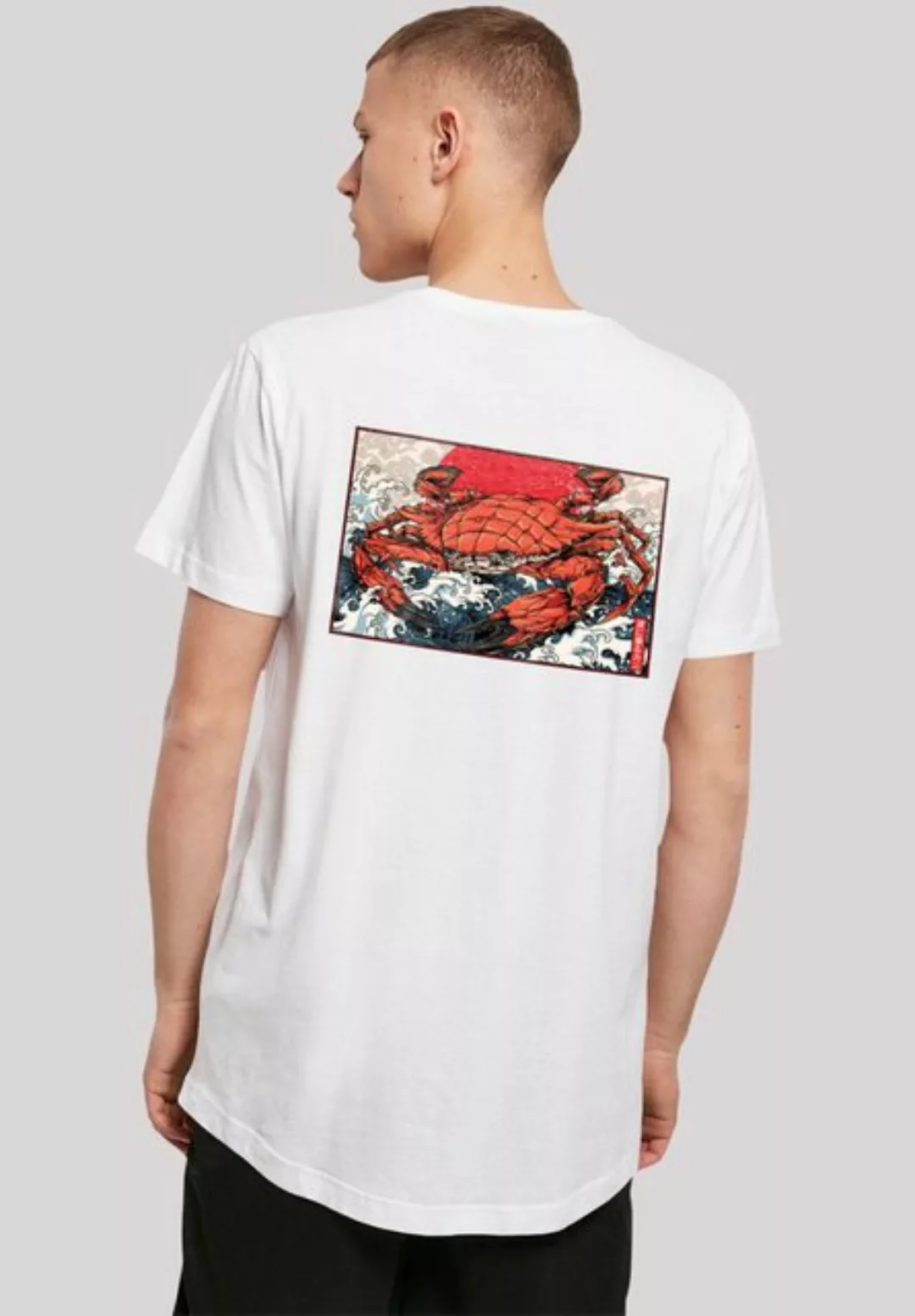 F4NT4STIC T-Shirt Welle Crab Japan Print günstig online kaufen