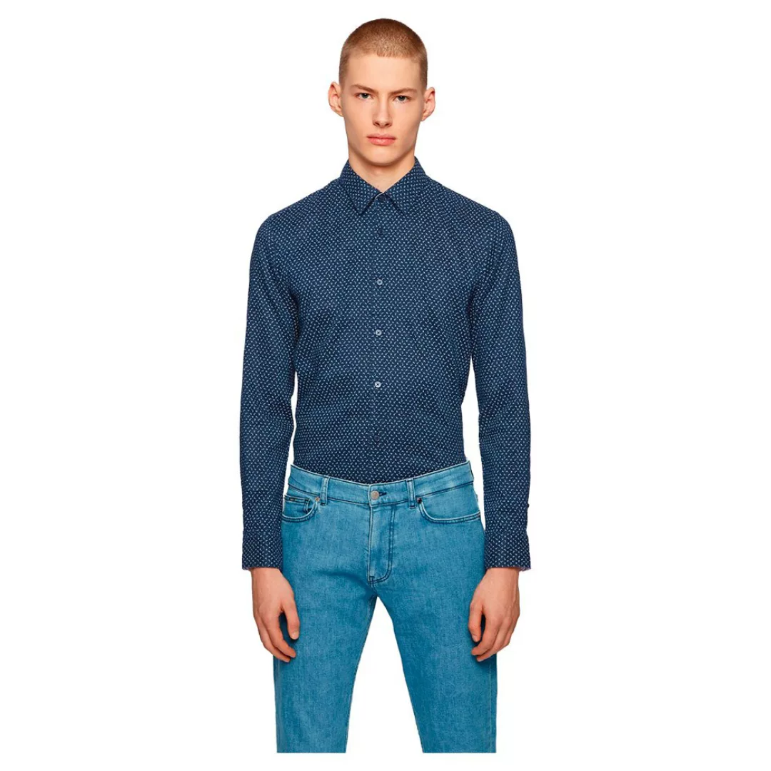 Boss Ronni Langarm Hemd XL Dark Blue günstig online kaufen