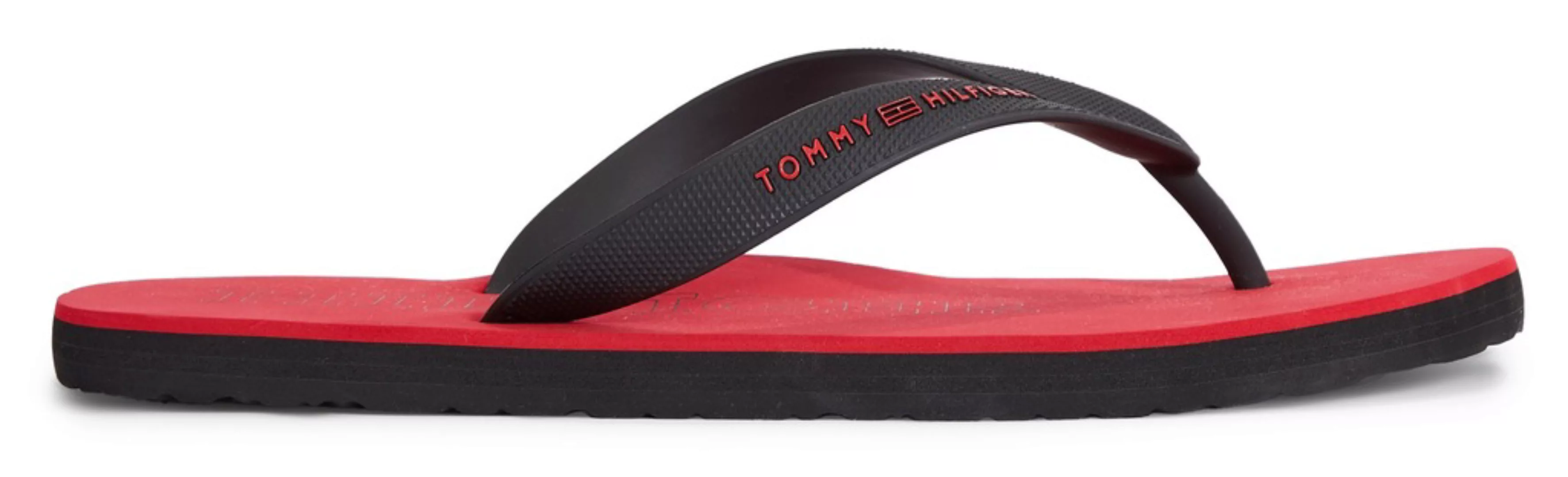 Tommy Hilfiger Zehentrenner "RUBBER HILFIGER BEACH SANDAL", Sommerschuh, Sc günstig online kaufen