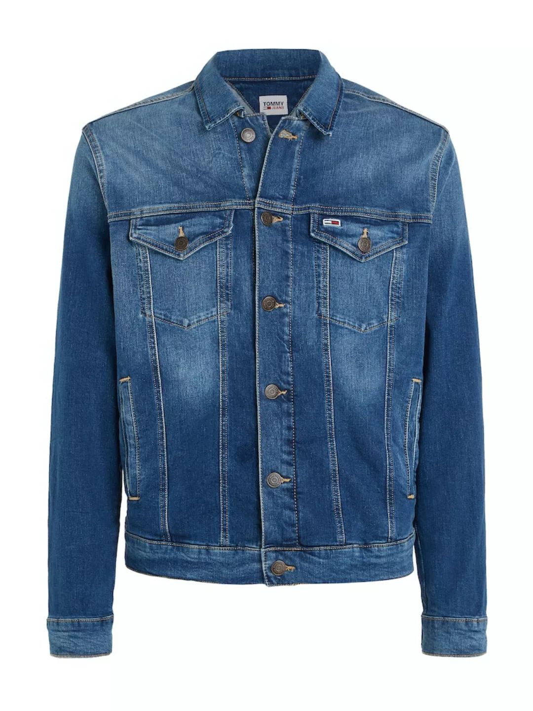 Tommy Jeans Regular Trucker-jacke 2XL Wilson Mid Blue Stretch günstig online kaufen