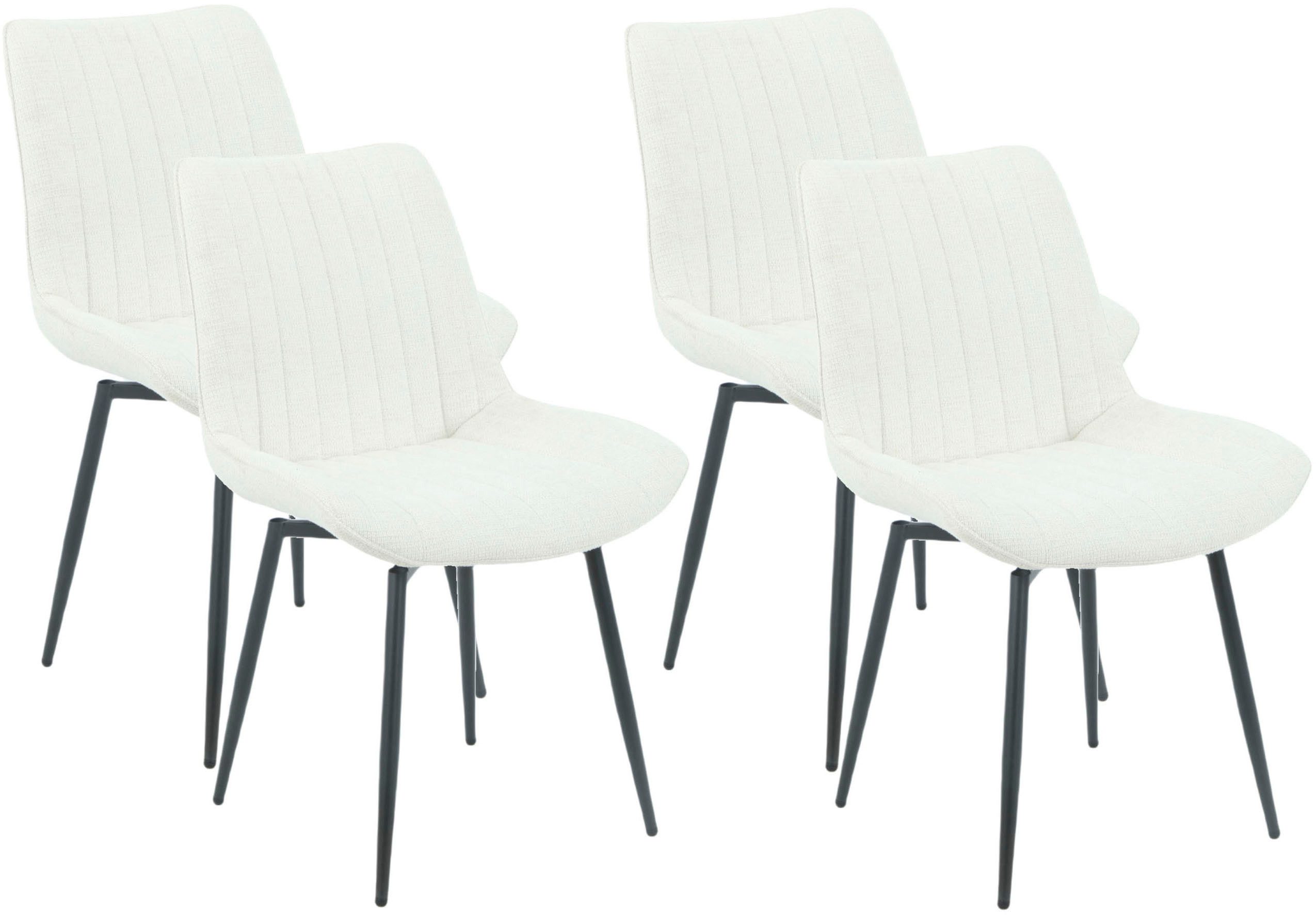 HELA 4-Fußstuhl "NEWPORT", (Set), 4 St., Microfaser-Webstoff, 4-Fuß,XL-Sitz günstig online kaufen