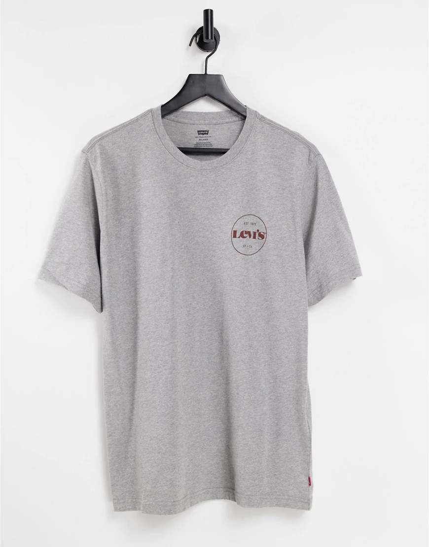 Levi's – Bedrucktes T-Shirt in Grau günstig online kaufen