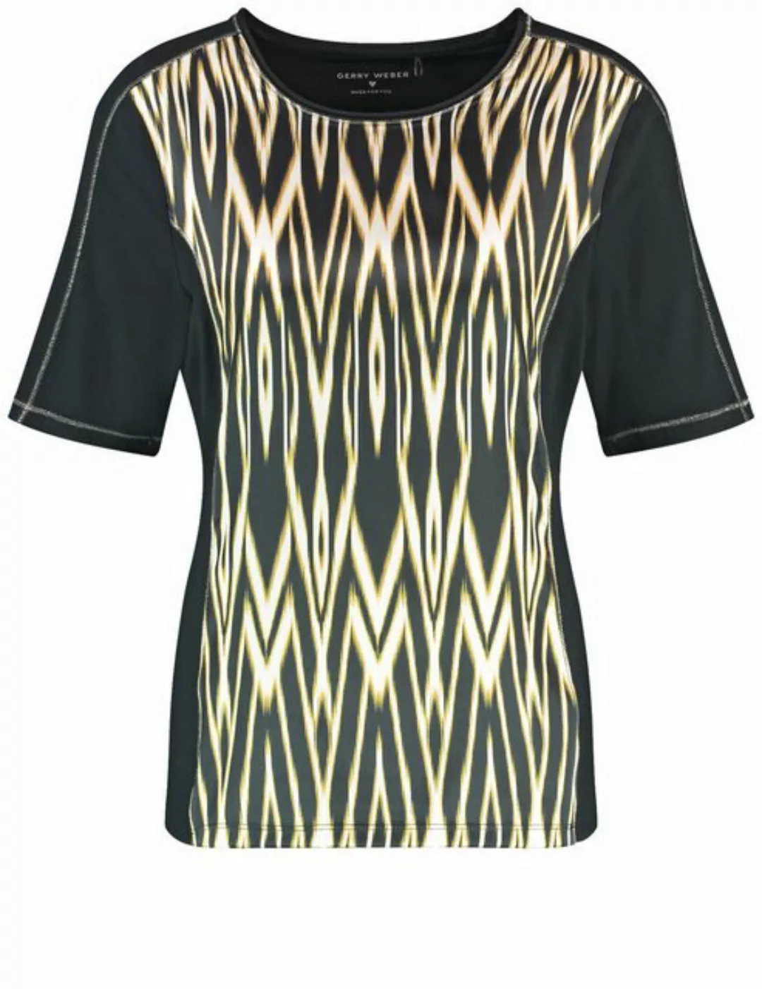 GERRY WEBER Langarmshirt Halbarmshirt mit Material-Mix günstig online kaufen