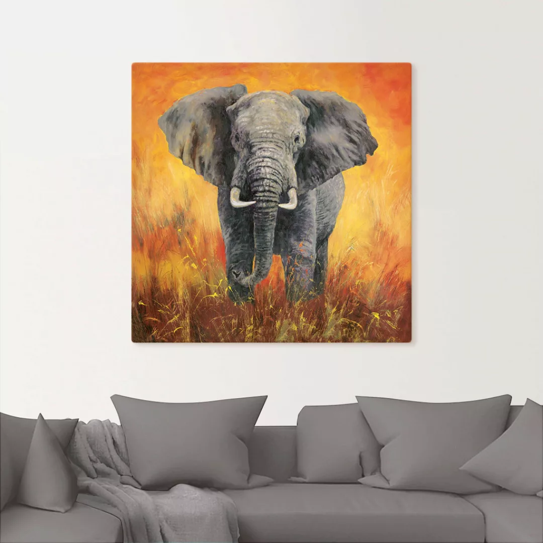 Artland Wandbild "Porträt Elefant", Elefanten Bilder, (1 St.), als Alubild, günstig online kaufen