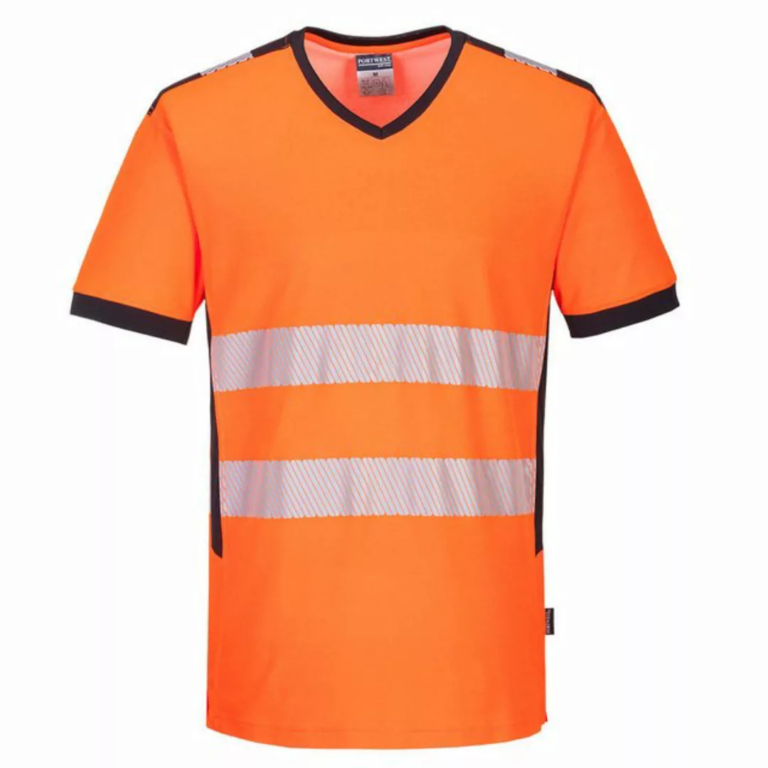 Portwest T-Shirt PW310 - PW3 Warnschutz-T-Shirt mit V-Ausschnitt und Mesh E günstig online kaufen