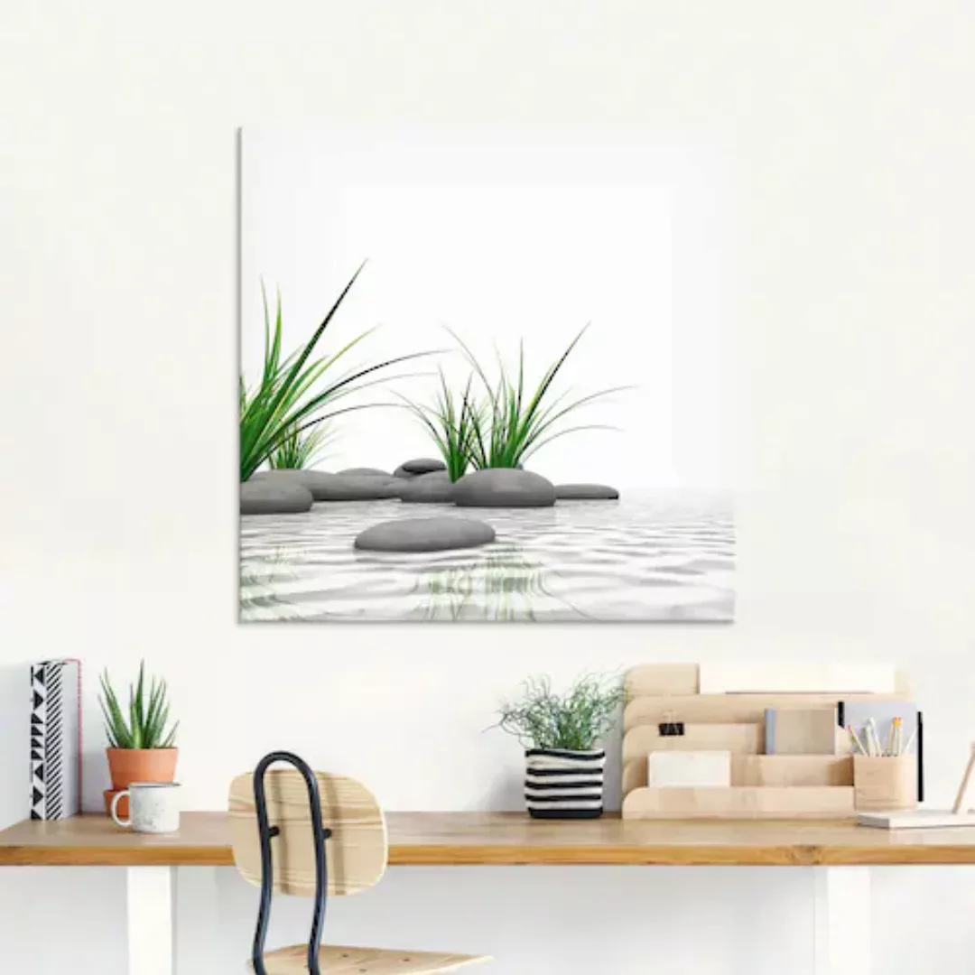 Artland Glasbild »3D Steine«, Zen, (1 St.) günstig online kaufen