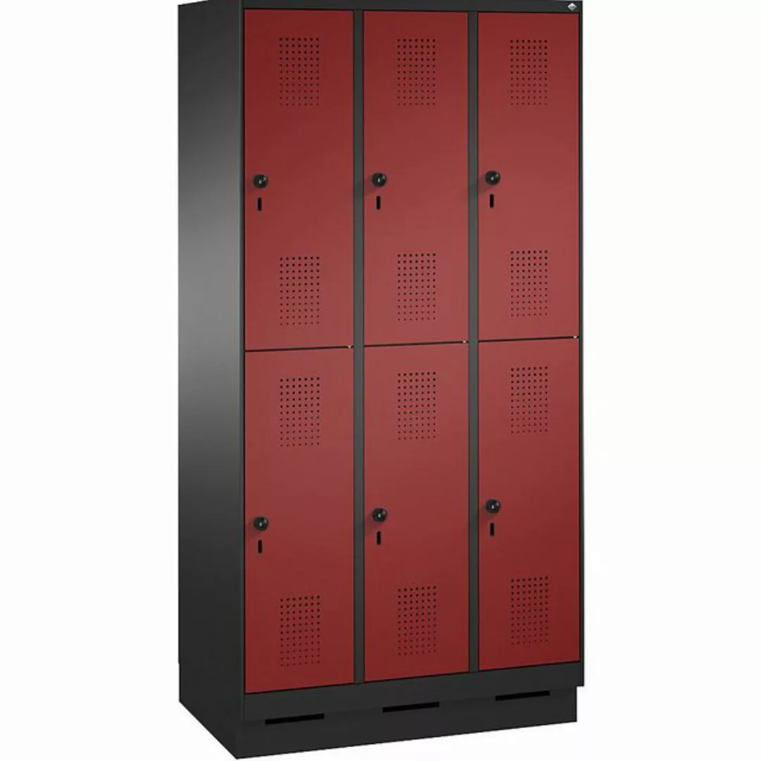 C+P Garderobenschrank Breite: 600 mm x Tiefe: 815 mm x Höhe: 2090 mm enzian günstig online kaufen