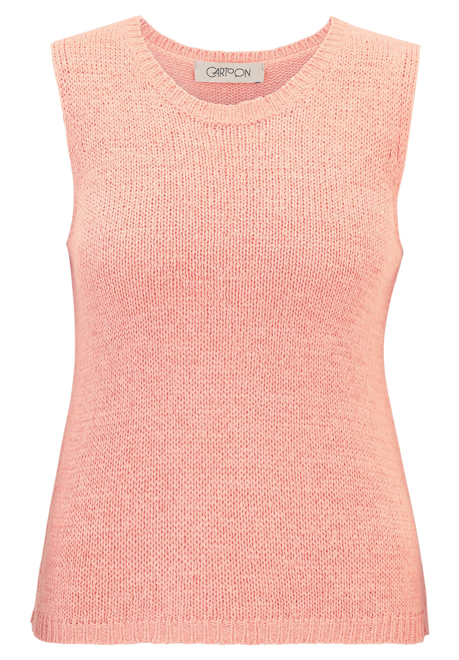 Cartoon Stricktop "Cartoon Damen Strick-Top mit Rundhalsausschnitt", Rippbü günstig online kaufen