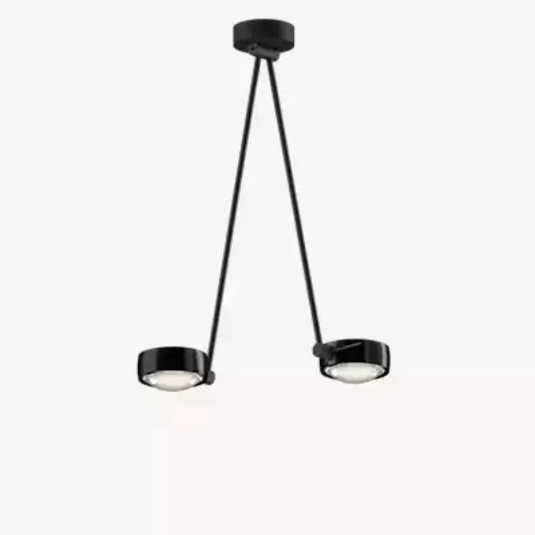 Occhio Sento Soffitto Due 60 Up E Deckenleuchte LED 2-flammig, Kopf black p günstig online kaufen