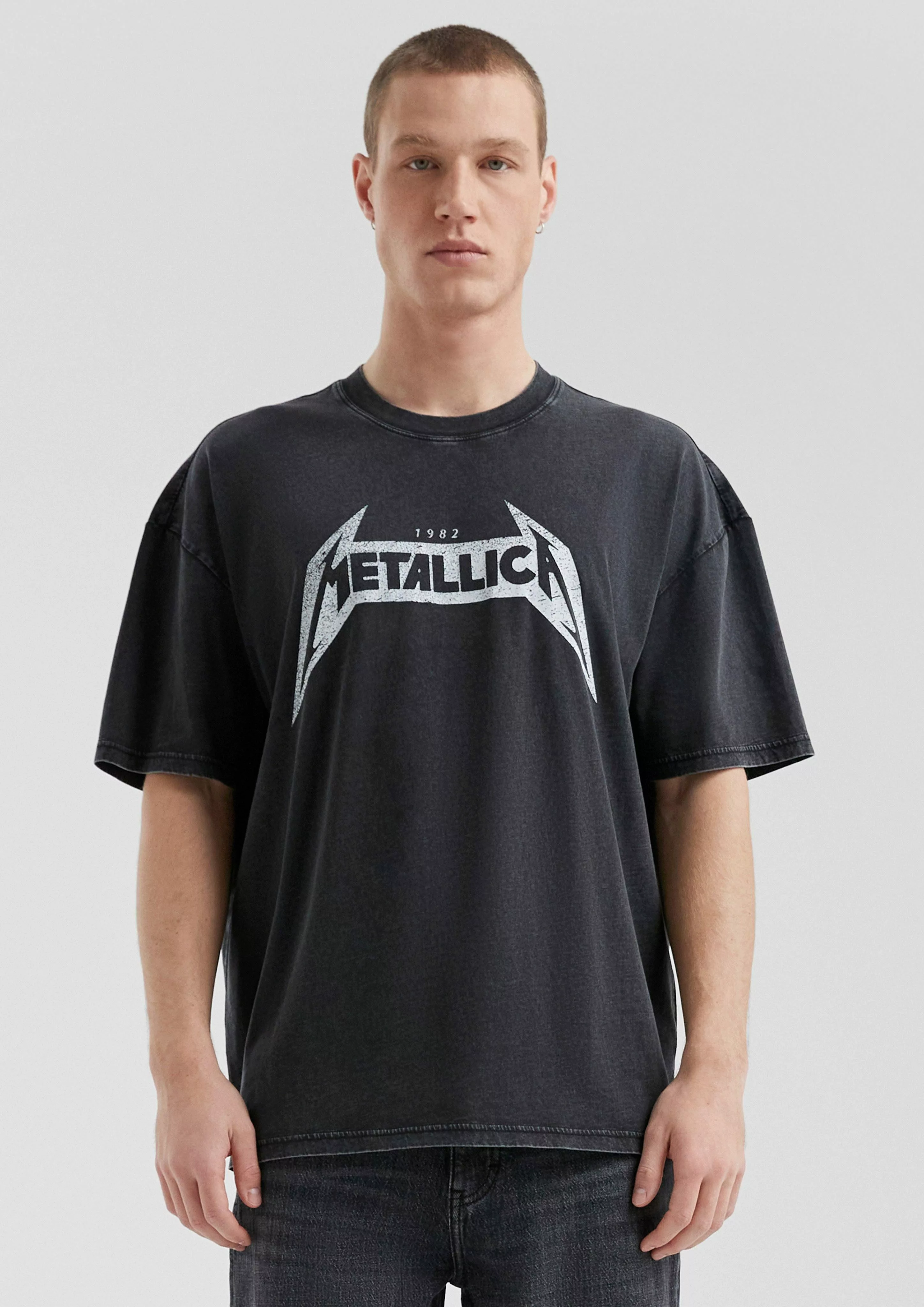 QS Kurzarmshirt Metallica® Band-Shirt im Loose günstig online kaufen