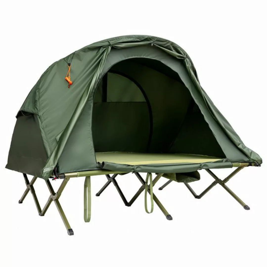 COSTWAY Feldbett Campingzelt, Kuppelzelt 4 in 1, 2 Personen mit Zelt günstig online kaufen