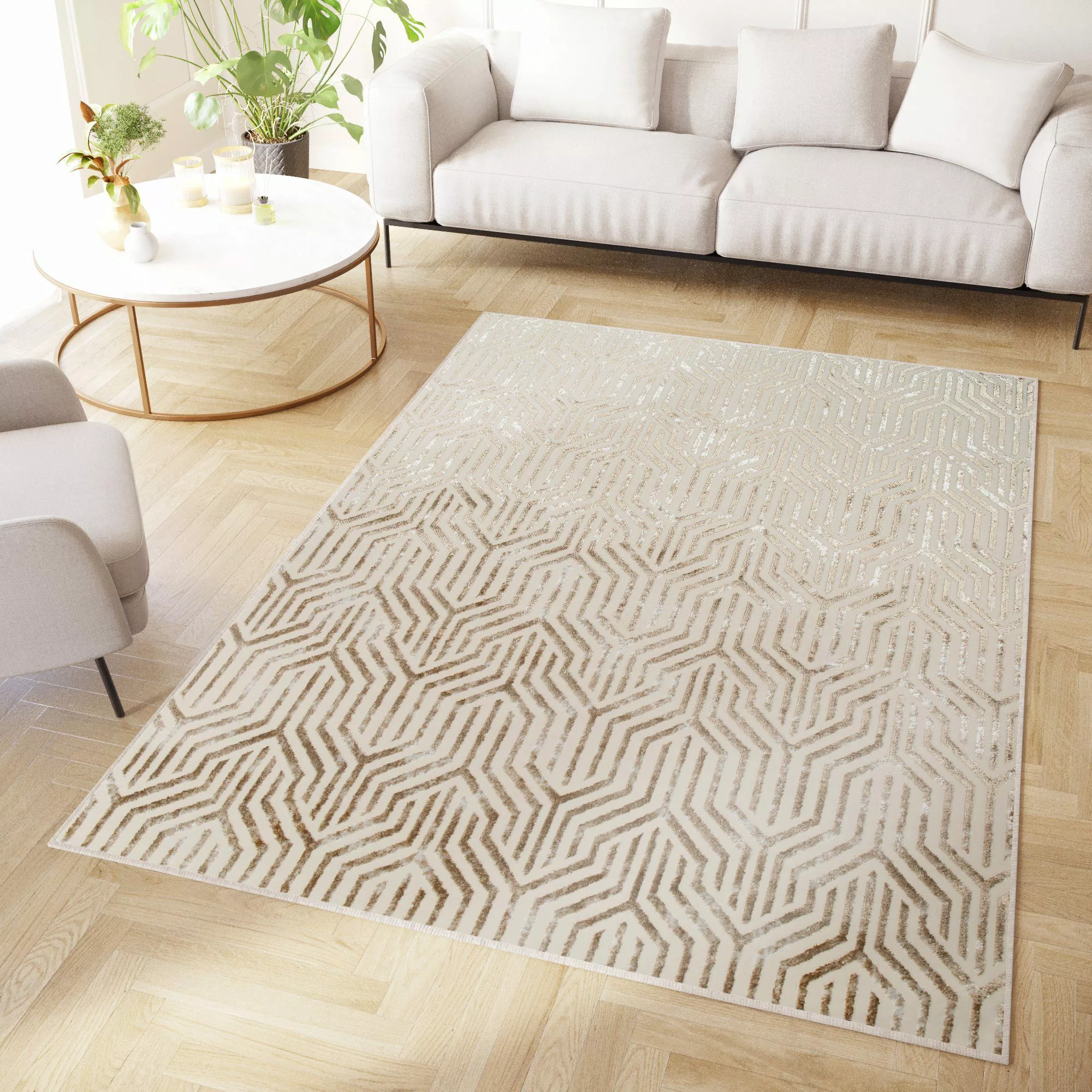 Tapiso Teppich CRYSTAL, rechteckig, Höhe: 8 günstig online kaufen