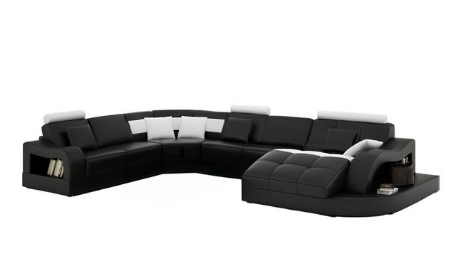 Xlmoebel Ecksofa Modernes Ecksofa mit Liegefunktion, Ledersofa in U-Form, 1 günstig online kaufen