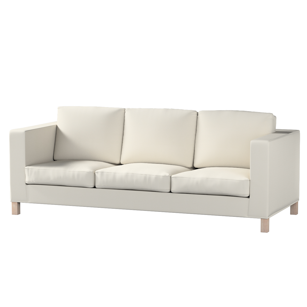 Bezug für Karlanda 3-Sitzer Sofa nicht ausklappbar, kurz, hellgrau , Bezug günstig online kaufen