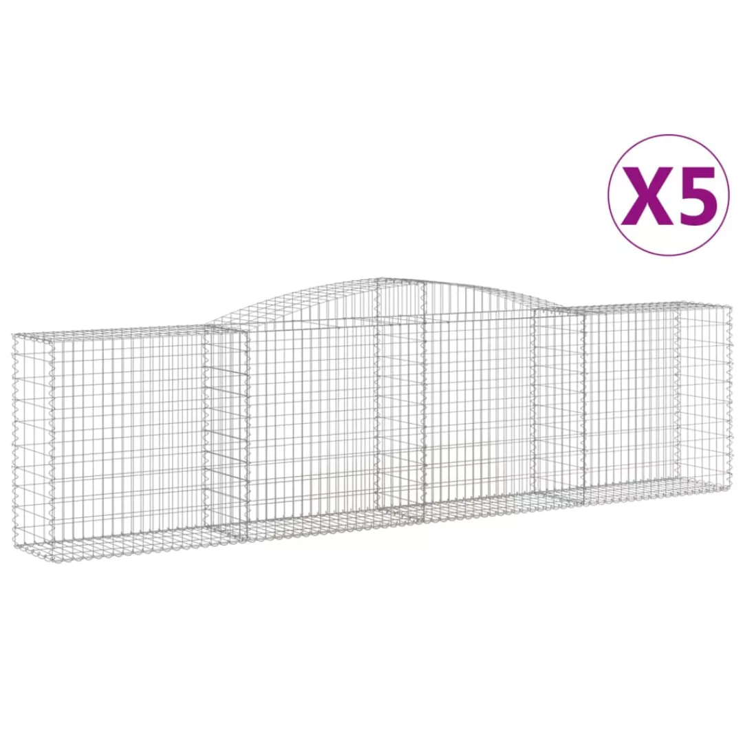 Vidaxl Gabionen Mit Hochbogen 5 Stk. 400x50x100/120cm Verzinktes Eisen günstig online kaufen