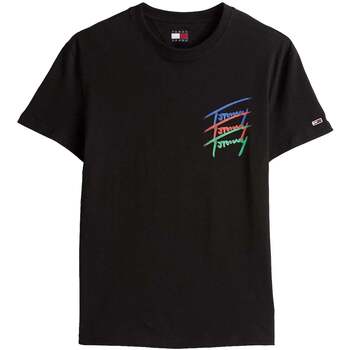 Tommy Jeans  T-Shirts & Poloshirts 3 Colour Twisted Logo T-Shirt Black günstig online kaufen