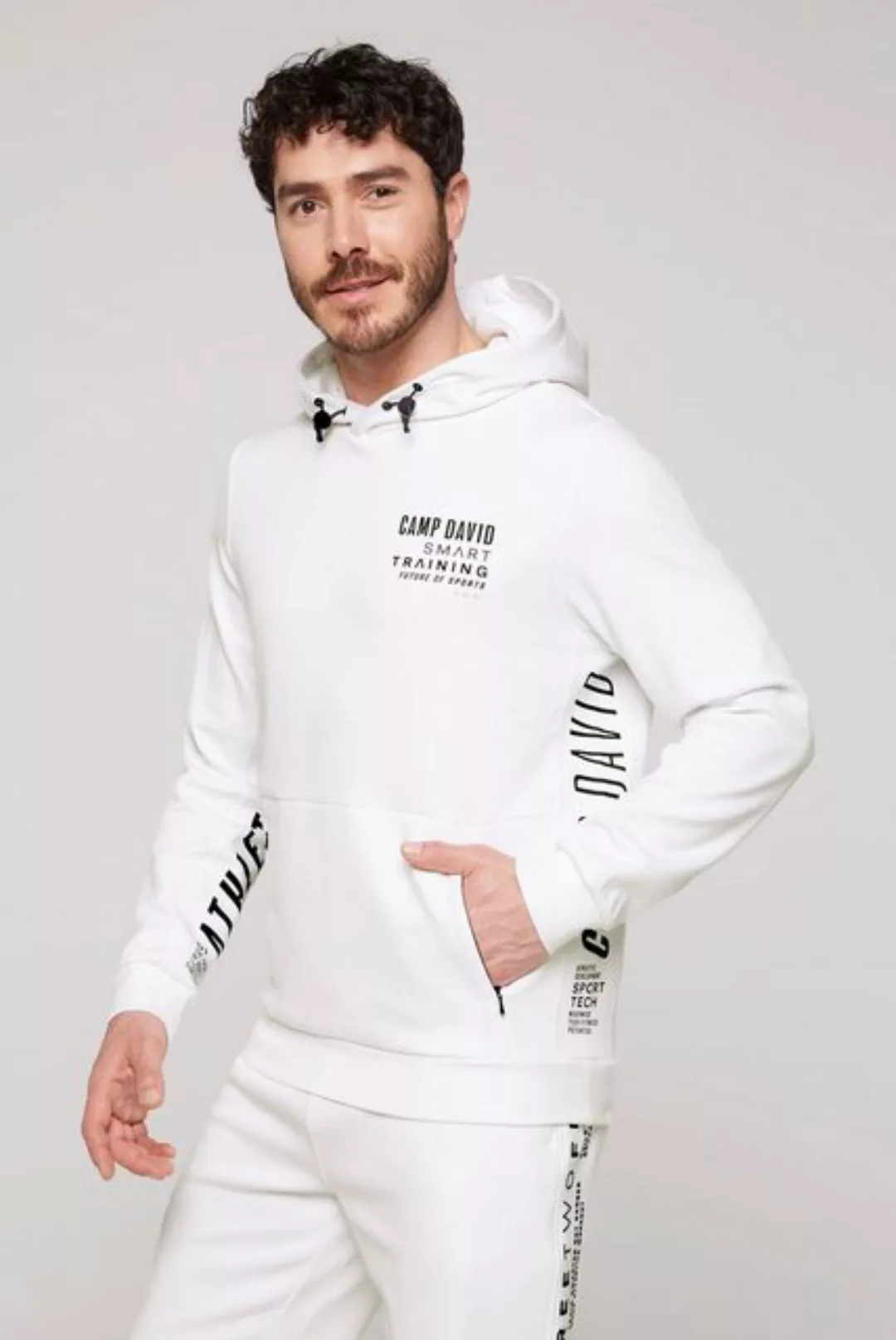 CAMP DAVID Kapuzensweatshirt mit verstellbarem Gummizug an der Kapuze günstig online kaufen