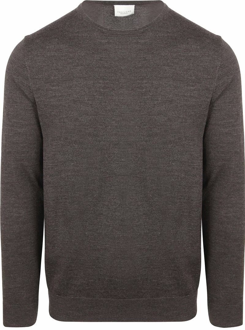 Profuomo Pullover Merinowolle Dunkelbraun - Größe XXL günstig online kaufen