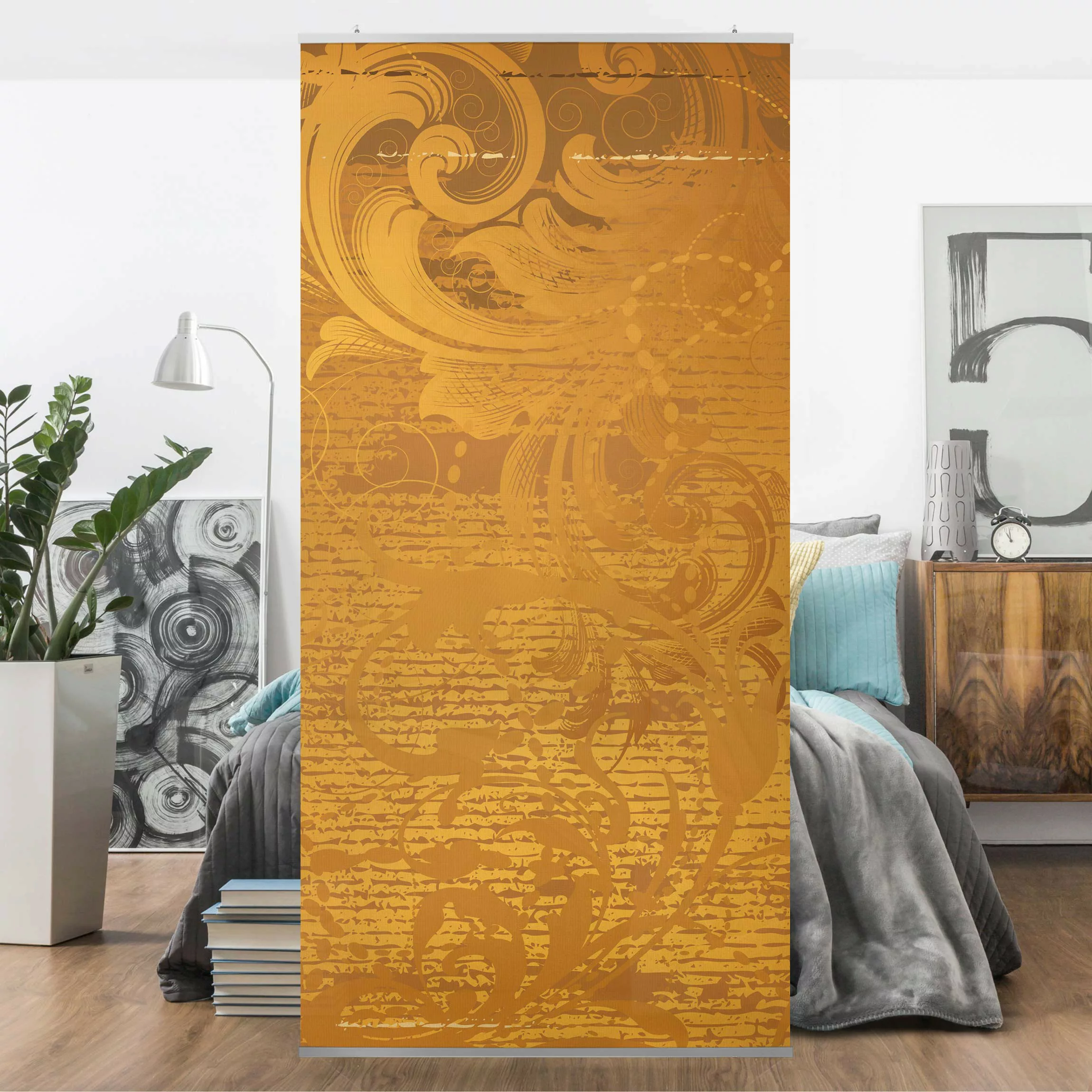 Raumteiler Muster & Textur Goldener Barock günstig online kaufen