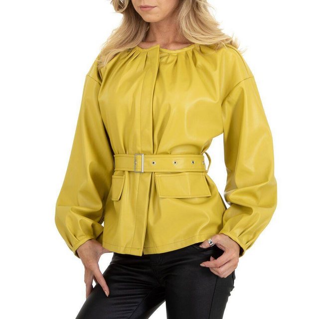 Ital-Design Steppjacke Damen Freizeit (76329235) Stretch Bikerjacke in Grün günstig online kaufen