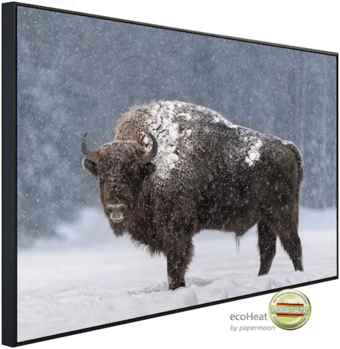 Papermoon Infrarotheizung »Büffel im Schnee«, sehr angenehme Strahlungswärm günstig online kaufen
