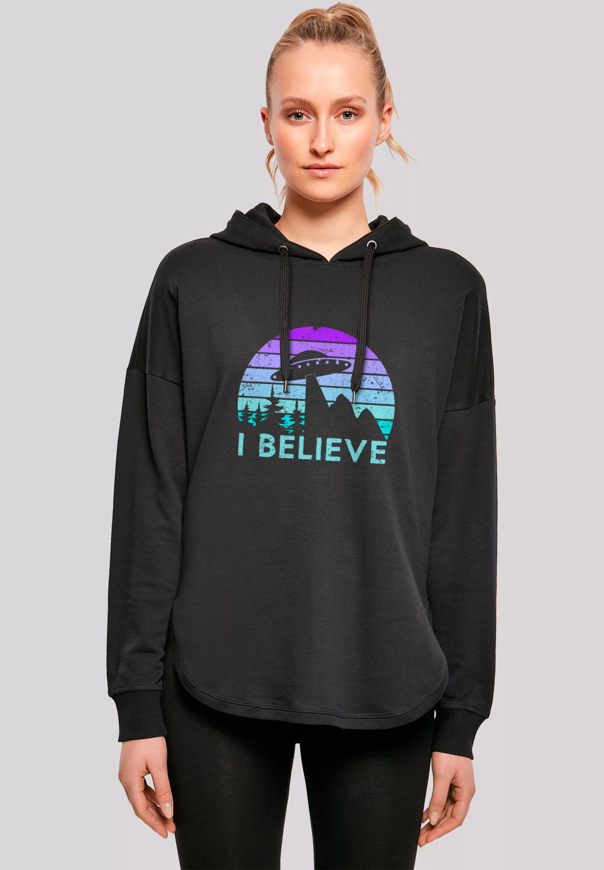 F4NT4STIC Kapuzenpullover "I BELIEVE UFO Alien Raumschiff Retro", Premium Q günstig online kaufen