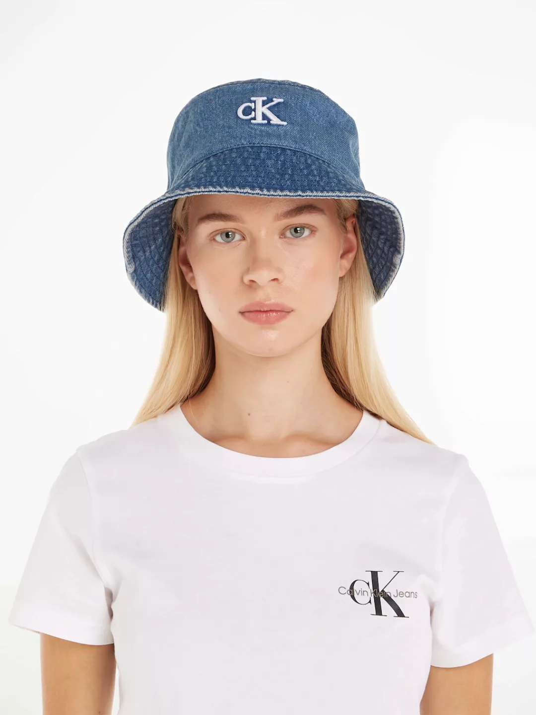 Calvin Klein Jeans Fischerhut "BLOCK DENIM BUCKET HAT", mit Calvin Klein Je günstig online kaufen