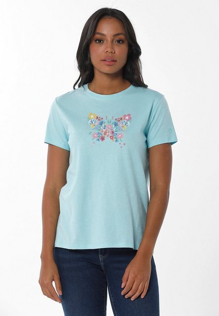 T-shirt Aus Bio-baumwolle Mit Falter-print günstig online kaufen