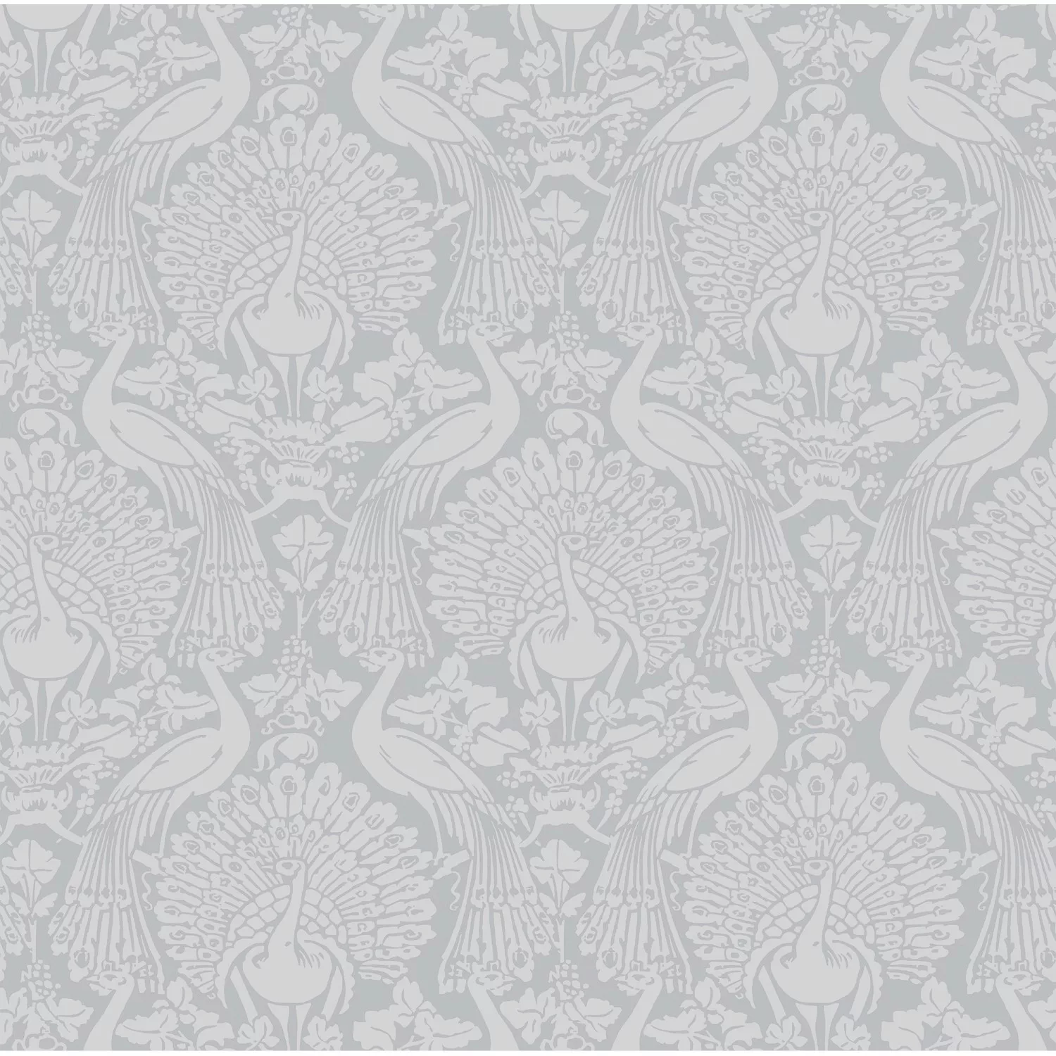 Laura Ashley Vliestapete Peacock Damask Pale Slate 10,05 x 0,52 m günstig online kaufen