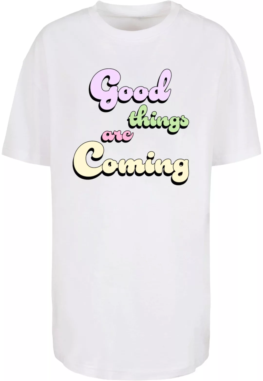 Merchcode T-Shirt "Merchcode Damen Ladies Good Things Oversized Boyfriend T günstig online kaufen