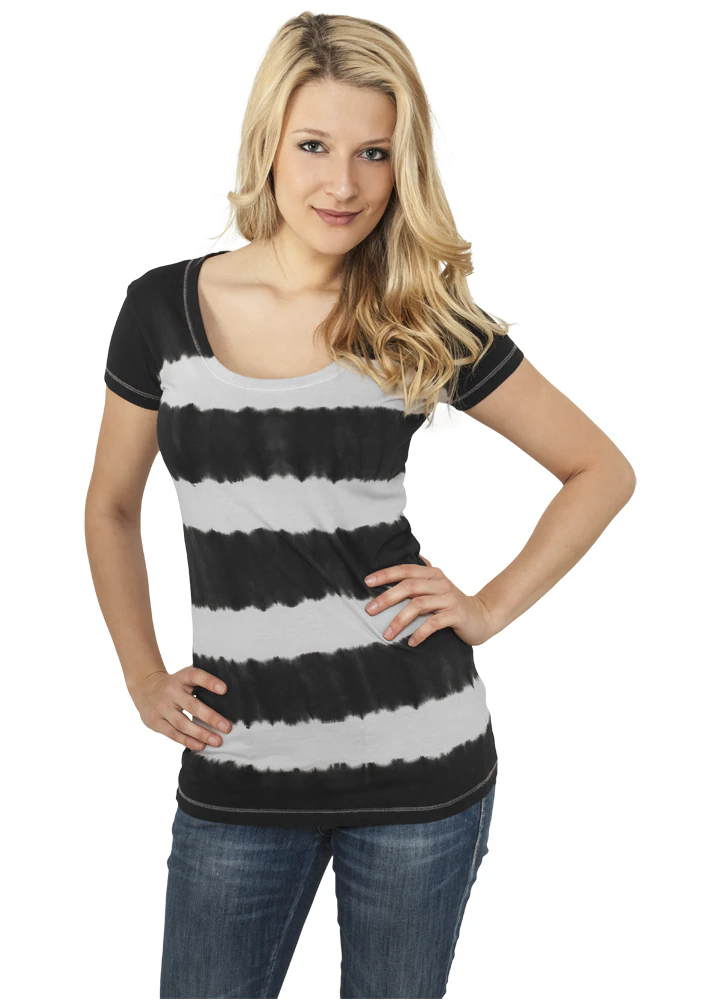 URBAN CLASSICS T-Shirt "Urban Classics Damen Ladies Dip Dye Stripe Tee", (1 günstig online kaufen