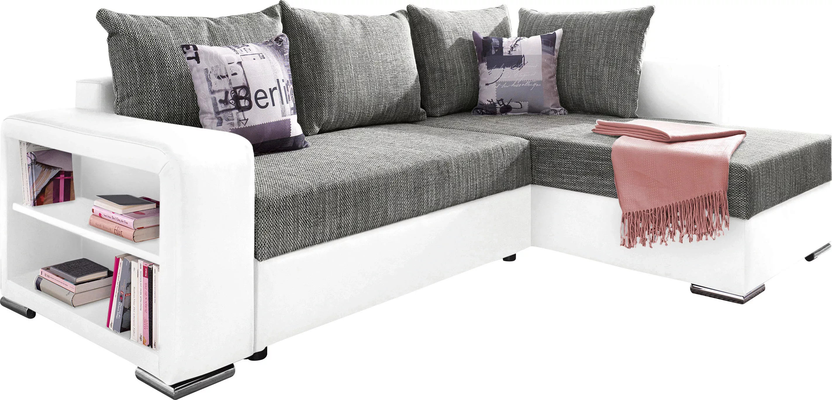 COLLECTION AB Ecksofa »John L-Form«, mit Bettfunktion, Bettkasten und integ günstig online kaufen