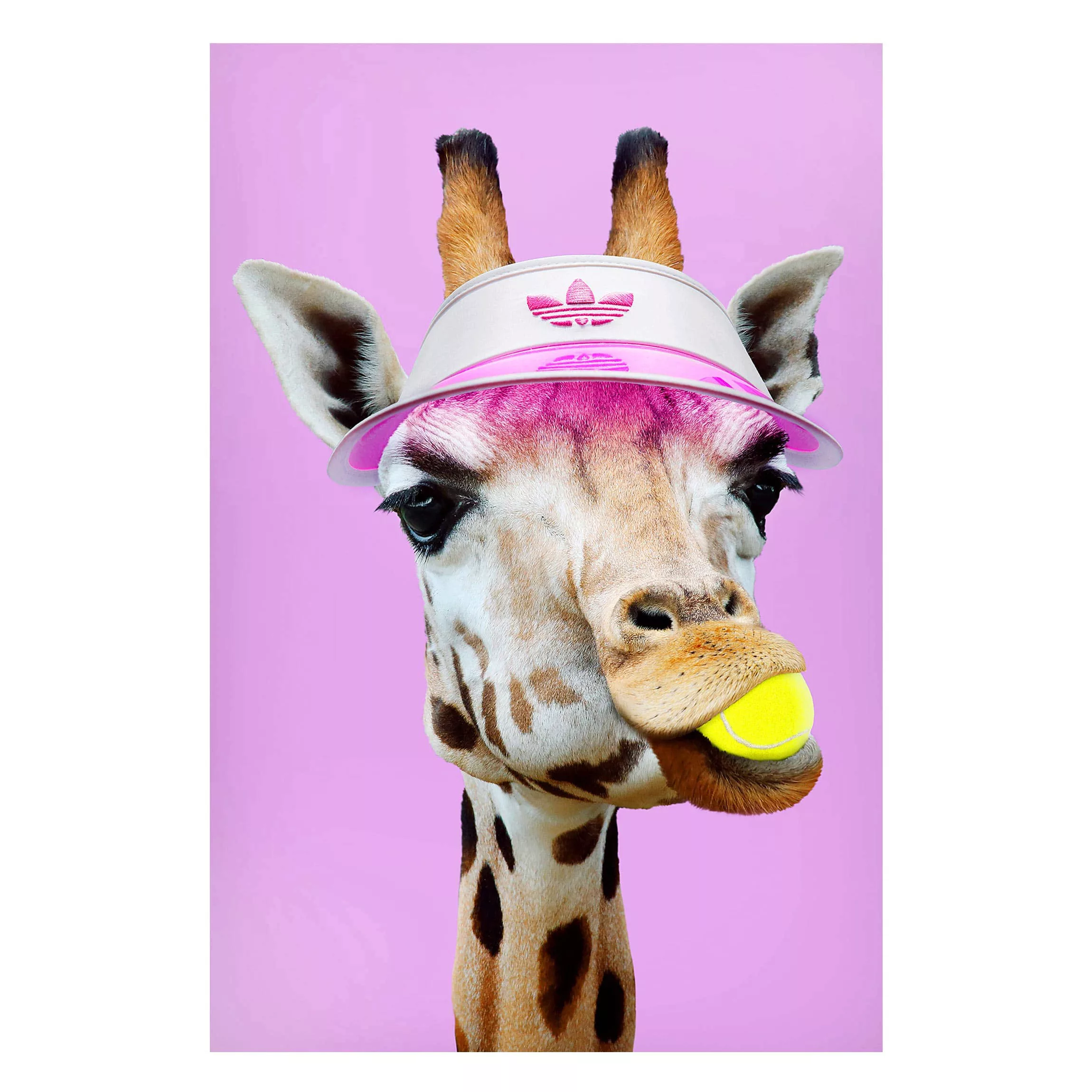 Magnettafel - Hochformat 2:3 Giraffe beim Tennis günstig online kaufen