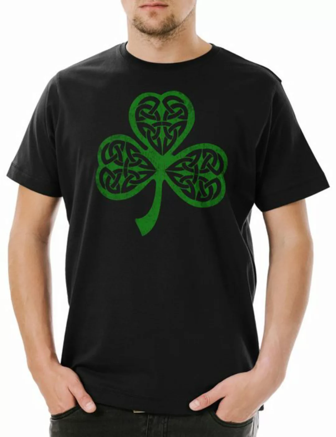 Urban Backwoods Print-Shirt Shamrock Irish Knot II Herren T-Shirt Cloverlea günstig online kaufen