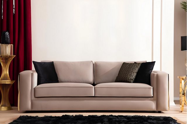 Xlmoebel Sofa Dreisitzer Textilsofa für Luxus-Wohnzimmer - Modernes Polster günstig online kaufen