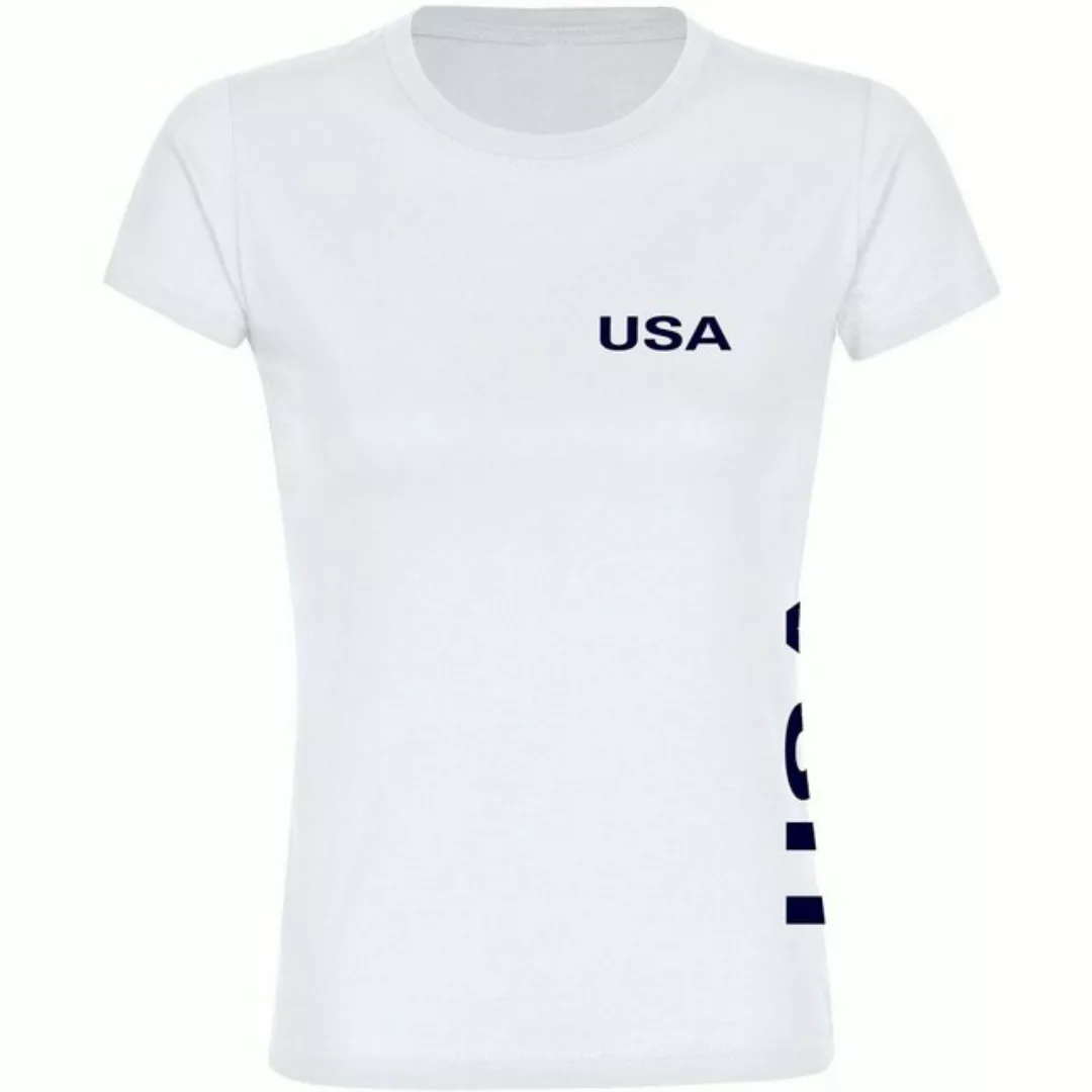 multifanshop T-Shirt Damen USA - Brust & Seite - Frauen günstig online kaufen