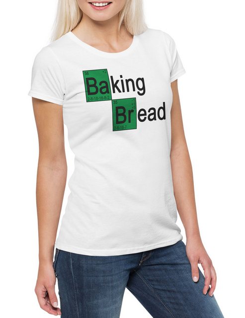 Urban Backwoods Print-Shirt Baking Bread Damen T-Shirt Bäcker Brot Backen B günstig online kaufen