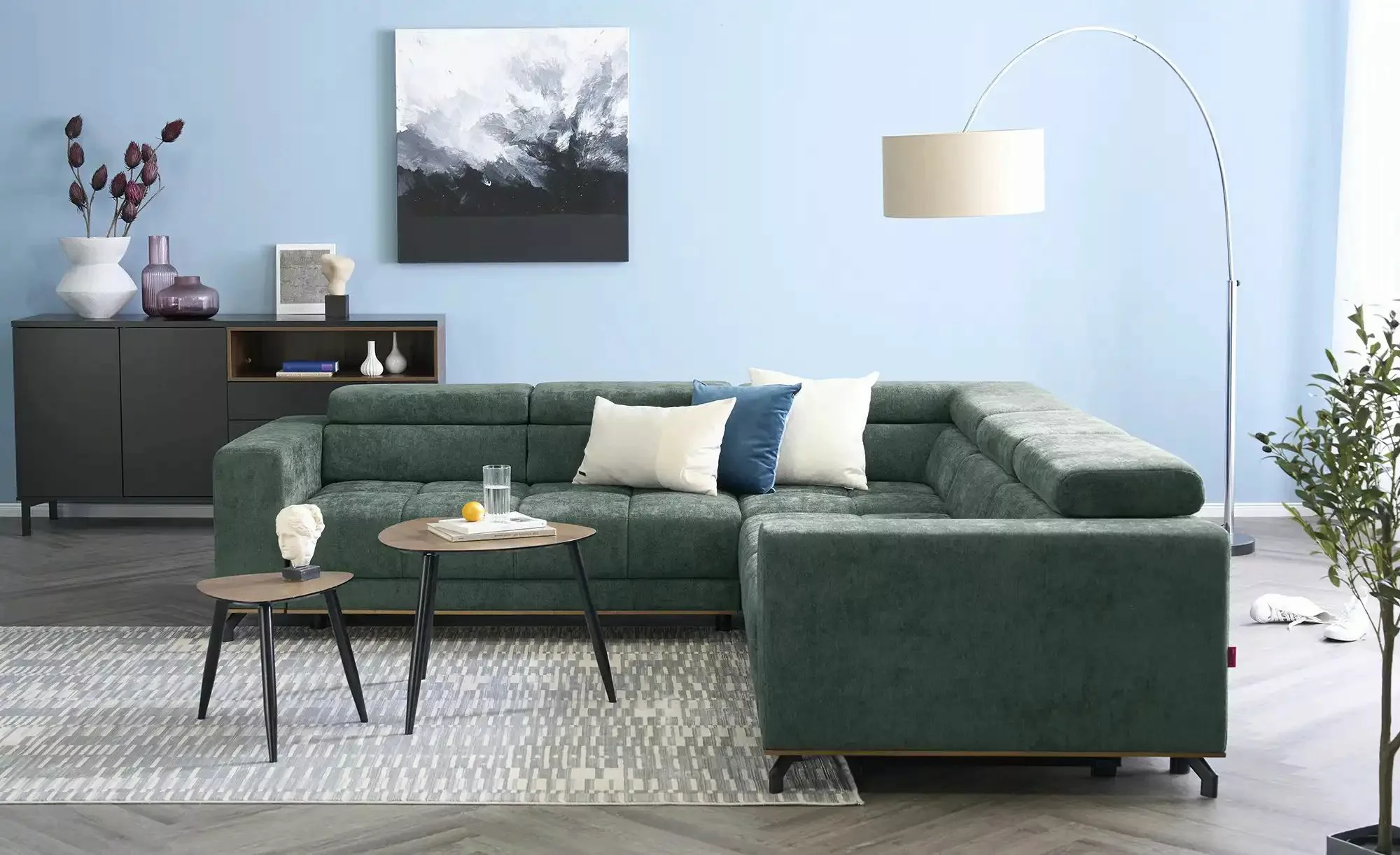 smart Ecksofa   Patricia ¦ grün ¦ Maße (cm): B: 269 H: 74 T: 269.0 Polsterm günstig online kaufen