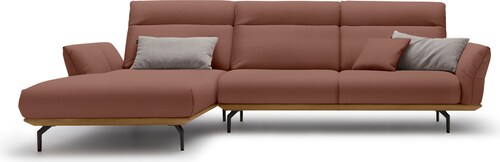 Creation BY ROLF BENZ Ecksofa »CR.460«, Sockel in Nussbaum, Winkelfüße in U günstig online kaufen