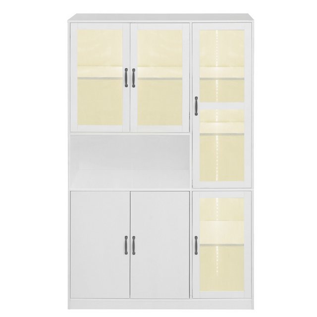 IDEASY Vitrine Luxus-Bücherregal mit LED-Licht, 120W x 40D x 200H CM günstig online kaufen