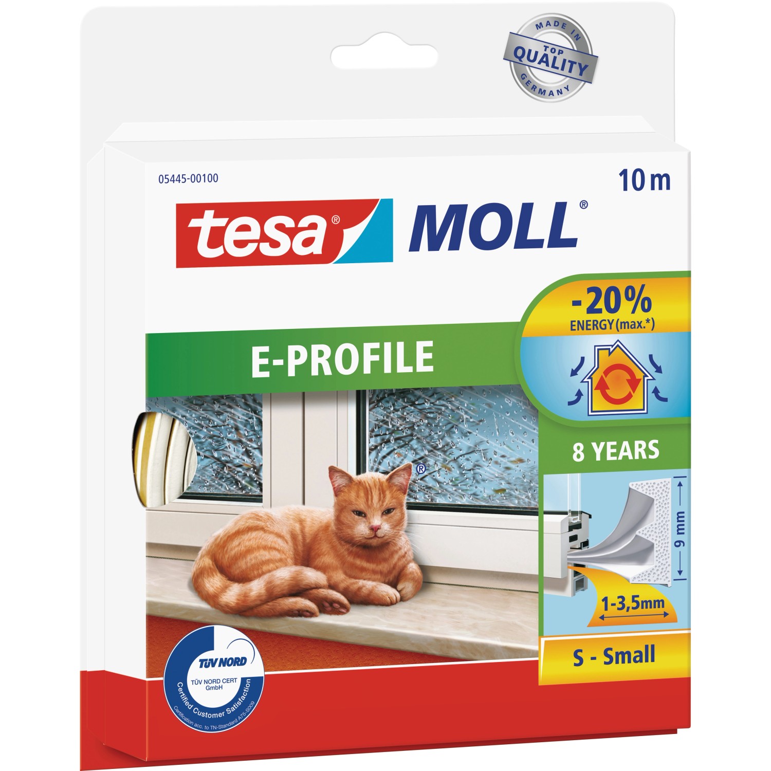 Tesamoll Fensterdichtung / Türdichtung Classic E-Profil Gummidichtung Weiß günstig online kaufen