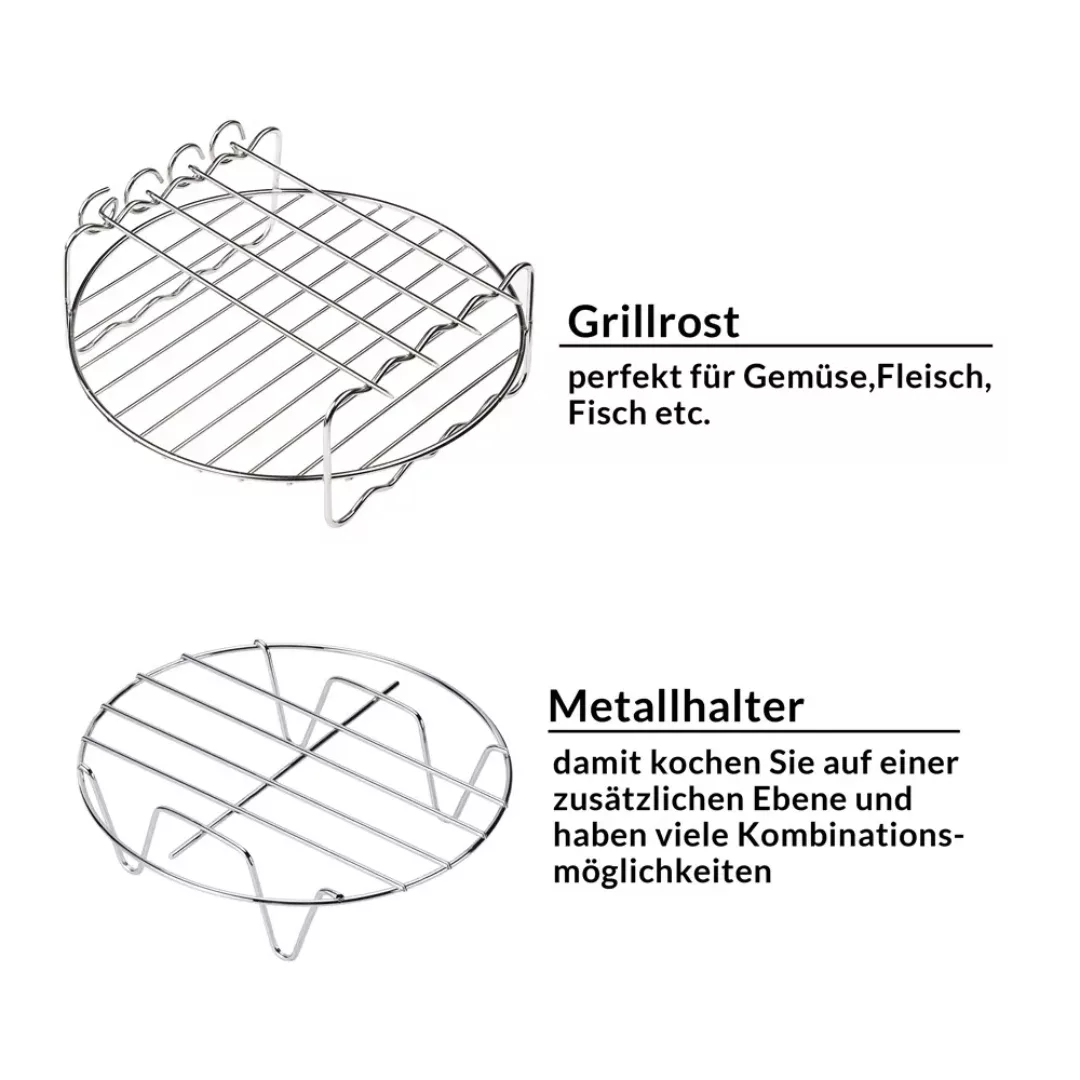 Zubehör-Set Heißluftfritteuse 9-tlg günstig online kaufen
