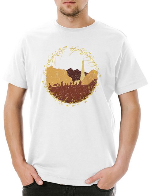 Urban Backwoods Print-Shirt Ring Fellowship Herren T-Shirt Lord Of Moria Mi günstig online kaufen