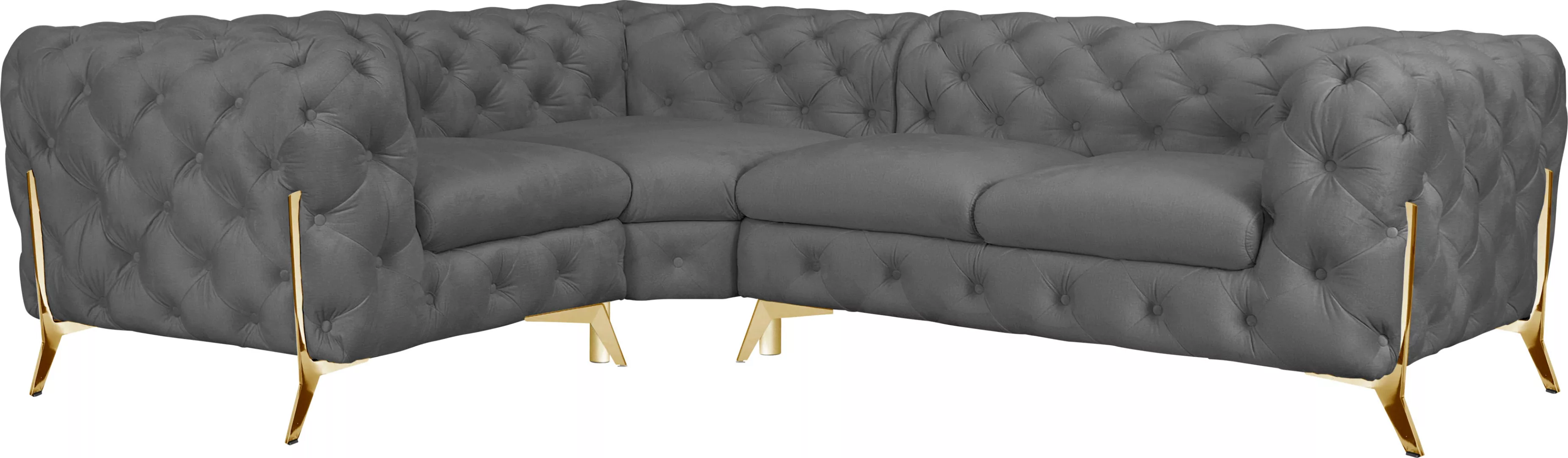 Leonique Chesterfield-Sofa "Amaury L-Form", moderne Chersterfield-Optik, Br günstig online kaufen